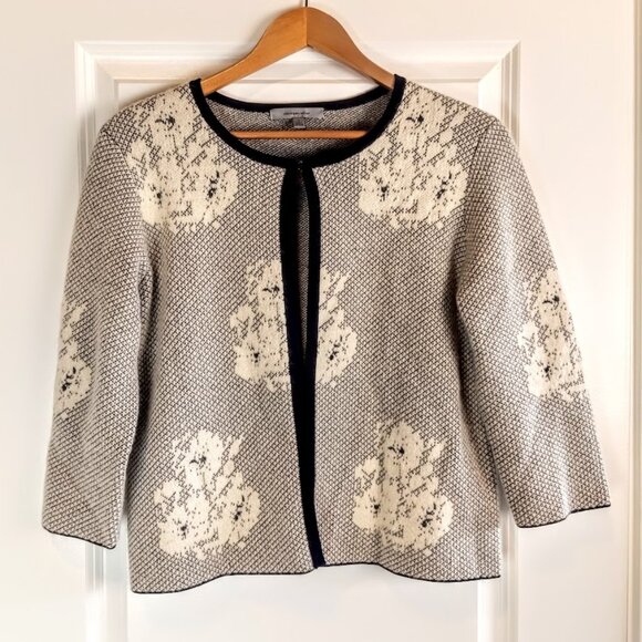 Classiques Entier Navy Blue Alpaca Mohair Cardigan Sweater - Picture 1 of 6